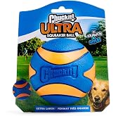 Chuckit! Ultra Squeaker Sesli Oyun Topu (XL) - K&ouml;pekler İ&ccedil;in Dayanıklı, Y&uuml;ksek Zıplama Kabiliyetine Sahip, Doğal Kau&ccedil;uk Top