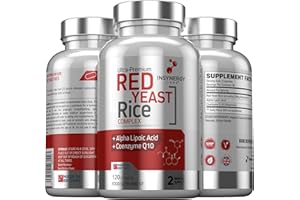 INSYNERGY LABS Red Yeast Rice with CoQ10 & Alpha Liopic Acid (3 Cholesterol Lowering Ingredients) Supplement Coenzyme Q10 Red Yeast Cholesterol Lowering Supplements 120 Vegan Capsules