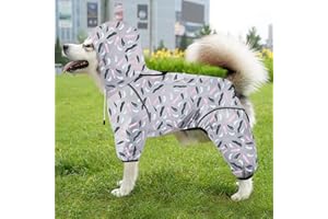 Idepet Hooded Raincoat for Small and Medium Dogs, Waterproof, Windproof, Pink