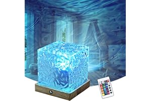 LETOUR Ocean Lamp Luminorthe Cube Lamp Northern Lights Projector 16 Colors & 30 Modes Wave Night Light for Kids, Ceiling Projector for Bedroom/Party/Game Rooms