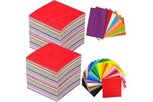 KARJIAJA 90 Stück Farben Filzstoff, 10 * 10cm Bastelfilz Polyester Felt Farbig Filz Blätter Filz Basteln Bunter Filzstoff Filzplatten Filzbögen zum DIY Handwerk Nähen Manual Decoration