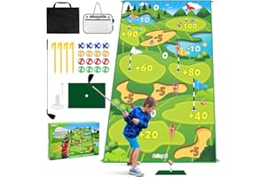 Dr.Rapeti 60 x 40 inch Tapis de Golf Interieur Lavable, Tapis de Golf pour Enfants, Ensemble de Jeu de Golf, Jeu de Golf Battle Royale, Tapis d'entraînement de Golf pour Enfants