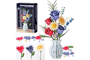 Euakee Botanical Ramo de Flores, Set de Construcción de Ramos, Kit de Construcción de Ramo de Flores, Plantas Artificiales Colección Botánica, Regalo para Mujeres y Hombres (Celadón)