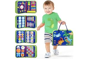 FREYBLI Busy Board Montessori zabawka dla dzieci 3 4 5 lat, 5 pieluch deska do gry Montessori 3 lata, pomysł na prezent dla chłopców, tablica aktywności, nauka umiejętności życiowe, zabawka edukacyjna