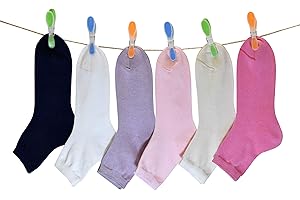 PETTI Artigiani Italiani - Calzini Bambina, 6 Paia di Calzini Corti Bambina, Calzini Bambino Corti Femminuccia, Calzini Bambina Cotone Filo di Scozia, 100% Made in Italy