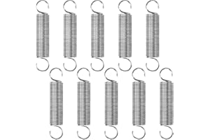 GUNGY Ressort de Traction 40mm Ressorts de Tension avec Crochets Ressorts en Acier Inoxydable Diamètre du Fil 0,8 mm Diamètre Extérieur 8mm Force 1,30KG 10 Pièces