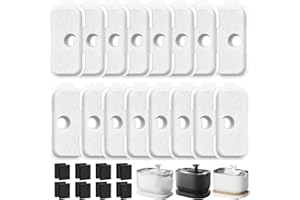 CAEHOMLY 16 sztuk filtrów do fontanny dla kotów PETLIBRO Dockstream Tomxcute PLWF005 / PLWF105 / PLWF115 / PLWF305