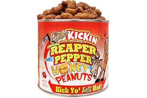 ASS KICKIN' Carolina Reaper Spicy Hot Peanuts – 12 Unzen – Ultimate Spicy Gourmet Gift Peanuts – Probieren Sie es aus, wenn Sie sich trauen!