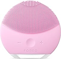 FOREO LUNA mini 2 Facial Cleansing Brush and Anti-aging Skin Care device, Face Brush made with Soft Silicone for Every Skin Type Pearl Pink