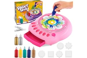 TINGINGYULI Arts et artisanat pour les enfants de 6 à 12 ans, kit de machine à tourner l'art, ensembles de jouets Spinner de peinture cool, cadeaux de fournitures d'art créatifs pour garçon et fille (Rosa)
