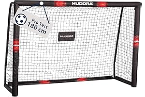 HUDORA But de Football Pro Tect - Grand But de Football pour Enfants et Adultes - Port de Foot enveloppé de Mousse avec Filet