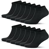 GoWith 6-in-12 Premium Combed Cotton Plain Patternless Flexible Ankle Length Activity Running Walking Exercise Sports Socks Men's Ka