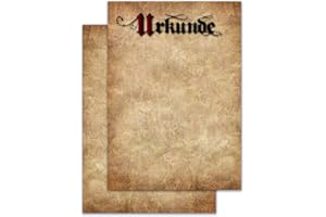 ‎CODIARTS. codiarts. 20 Stück Vintage Urkundenpapier bedruckbar blanko DIN A4 Pergament Design - Urkunden,- und Briefpapier für Laser- und Tinten-Drucker stabiles 190g/m² Papier für professionelle Urkunden