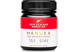 Miel de Manuka MGO 514+ / UMF 15+ de New Zealand Honey Co. | Actif et brut | Fabriqué en Nouvelle-Zélande | 250g