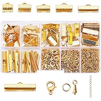 PH PandaHall 500pcs Extremites De Ruban De Fer, Piece De Bout De Baisse