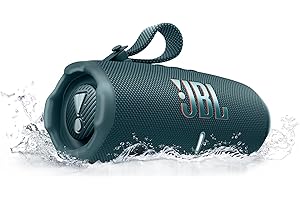 JBL Charge 6, Altavoz Bluetooth portátil inalámbrico, 28h de batería, Resistencia al Agua IP68, a Prueba de Polvo y caídas, Sonido Pro con AI Sound Boost, Compatible con Auracast, Azul