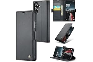 Rerzoiro Coque pour Samsung Galaxy A16 5G/4G, Étui Housse en RFID Protection Premium PU Cuir Portefeuille Rabat Case Magnétique Stand Antichoc, Étui Case pour Samsung Galaxy A16 5G/4G, Noir