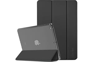 EasyAcc Funda Estuche para iPad Air 2, Smart Estuche Contraportada Mate Translúcido Encendido/Apagado Automático para iPad Air 2 A1566/A1567 (Negro)