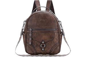 VASCHY Mini plecak dla kobiet, modny wegański skórzany mały damski plecak torebka dla nastolatków dziewcząt, Kawa