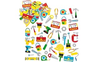 Baker Ross Autocollants outils en mousse (Lot de 120) - Matériel créatif pour enfants et adultes