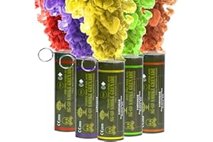 Dynastyparty - Smoke Bomb Grenades Flares- Pack of 5 Ring Pull Smoke Flares - Red, Purple, Yellow, Green, Orange grade smoke, designed to impress - Next Day Delivery