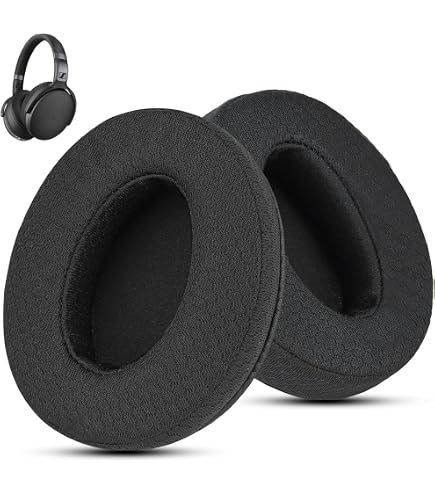 Ersatz-Ohrpolster Für Sennheiser SC 165, 160, 135, 130 – Proteinleder, Schwarz, Inkl. Mikrofon-Schaum