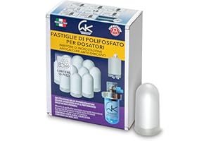 WK - Polifosfati per Caldaia, Ricarica Universale da 10 Pastiglie di Polvere Concentrata per Filtrazione Acqua, Funge da Anticalcare e Anticorrosivo
