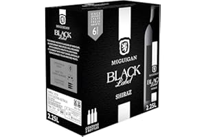 McGuigan Black Label Shiraz Australian Red Wine Bag in Box 2.25L ( Equivalent to 3 bottles | Fruity, Balanced, Spicy )