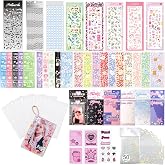 6 Kpop Fotoğraf Kartı Tutacağı Anahtarlık &Uuml;stten Y&uuml;kleyiciler, 6 Sarılı Hediye Seti, Ticaret Kartları i&ccedil;in 50 Holografik Kart