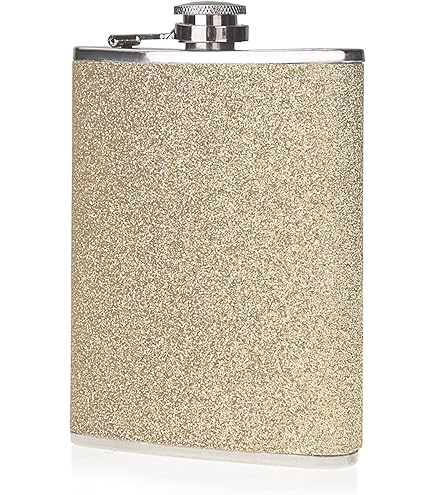 8oz Glitter Stainless Steel Flask Women Portable Liquor NICENEEDED