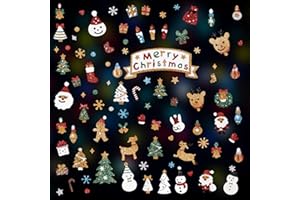 300+pcs Aufkleber Weihnachten, Tikplus Glitzer Weihnachtssticker für Kinder Basteln, Gold Sticker Weihnachten für Karten Basteln, Christmas Scrapbooking Stickers, Fotoalbum Dekoration, 8 Blätter
