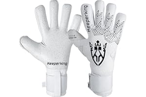 ‎KEEPERKING Keeperking Torwarthandschuhe für Erwachsene Fußballhandschuhe Herren Innennaht Profi Premier Grip 4mm Fester Sitz Unisex Jonior mehrere Größe und Farben