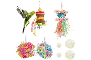 Allazone 8 PCS Parrot Chewing Toys Bird Parrots Shredding Toys (2022)