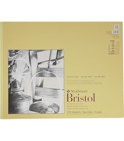 Blocco Carta Strathmore 500 Series Bristol - 15 Fogli Superficie Pergamena
