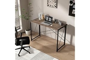 mcc direct Folding Desk Workstation Foldable Computer Desk for Office Home Study Writing Table No Assembly Miami (Distressed Grey, 80cm)