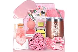 Purpledi Set Regalo Compleanno Donna, Box Regalo 11 Pezzi con Tazza Termica, Candela Profumata, Set Relax con Prodotti Bellezza e Cura Corpo, Regalo Personalizzato per Mamma, Fidanzata, Sorella