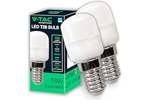 V-TAC 2x Kühlschranklampe E14 2W T26-180 Lumen - LED Lampe 3000K Warmweiß - LED Glühbirne für Kühlschrank - Glühlampen - Energiesparlampe - 2er Pack