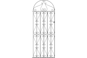 FENCING & GATES Regent Tall Metal Scroll Garden Gates 762mm GAP X 1753mm High galvanised wrought iron swing gate RBZP40