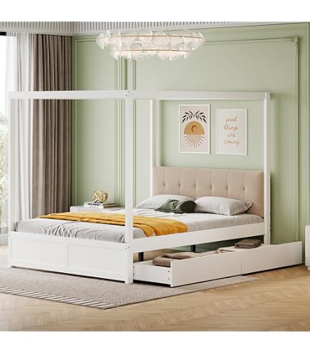 Mbel Bressmer Bambus Himmelbett TABANAN negra 160x200 : Amazon.de: Kche,  Haushalt & Wohnen