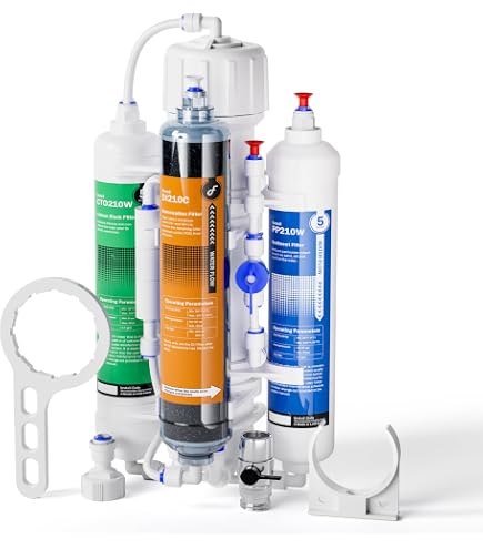 Jacar - Membrana Osmosi 50 Gpd Filtri per Osmosi Inversa 5 | Filtro depuratore | Osmosi inversa Residenziale | Filtro Acqua Cartrige di Ricambio per 5 stadi | Sistema di filtraggio dell'Acqua Potabile