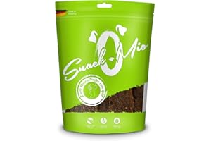 SNACKOMIO - Friandise premium pour chiens - lamelles de viande de gibier délicate, sans céréales, 1 paquet (1 x 125g)