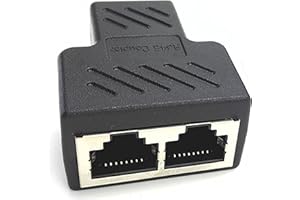 zdyCGTime connecteur LAN RJ45 Adaptateur répartiteur 1 Femelle vers 2 Femelle, Convient pour Super Ethernetï de catégorie 5 ¼ Ethernet de catégorie 6
