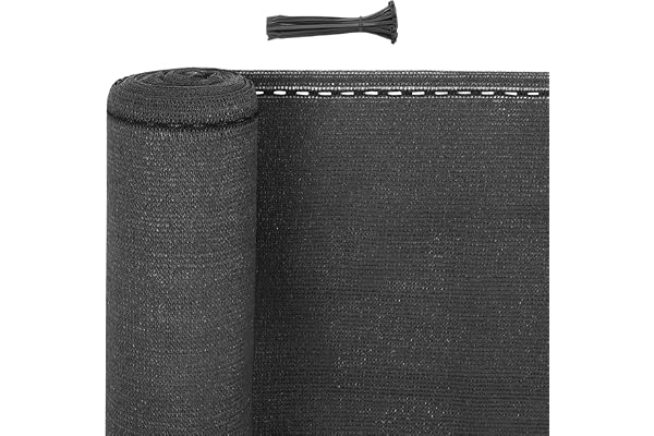WOLTU 180 g/m² HDPE Filet d’Ombrage Clôture d’Ombrage Paravent extérieur Écran Brise-Vue d’intimité Contre Le Vent et Le Soleil avec Attaches pour Balcon Jardin Terrain de Sport Anthracite 1,2x10m