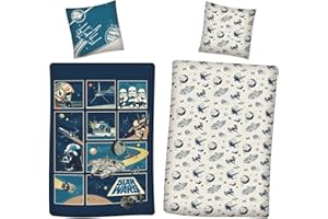 AYMAX Star Wars dwustronna pościel zestaw 2-częściowy 135 x 200 cm 80 x 80 cm, wielokolorowy