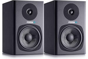 Fostex PM0.5D-B 5 Zoll 2-Wege Active Professional Studio Monitor, Schwarz, 2er Set