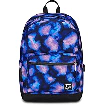 Seven Zaino Scuola Adavanced Pockets, Viola Fucsia, Custom Cloud, Zaino Doppio Scomparto Multi Tasche, Con Tasca Porta PC, Tasca Porta Borraccia E