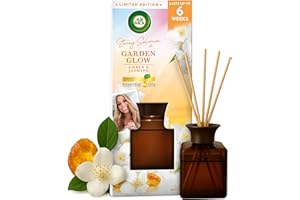 AIRWICK Air Wick Stacey Solomon Garden Glow 80ml Reed Diffuser, Natural Essential Oils, 6 weeks of Long-Lasting Fragrance, Eco-Friendly, Recyclable, Sustainable Fragrance, Aromatic Decor, Freshener.