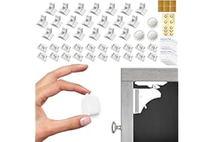 MOVASEE Kindersicherung Schrank -Magnetische Schrankverschlüsse für Babys - Schlüssellos, Weiß, 20 Stück und 3 Schlüssel