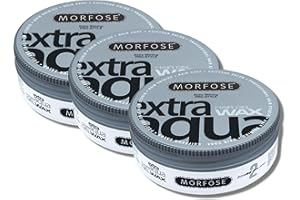Morfose Extra Aqua Hair Gel Wax 175ml - Shine Look, Edge Control,Ultra Hold for Men & Women, Developed by Barbers - Hair Gel, Hair Wax, Hair Powder, Pomade & Clay for Styling (175 ml (Pack of 3))