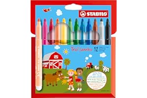 ‎STABILO STABILO - Dicker Filzstift - Trio Jumbo - 12er Pack